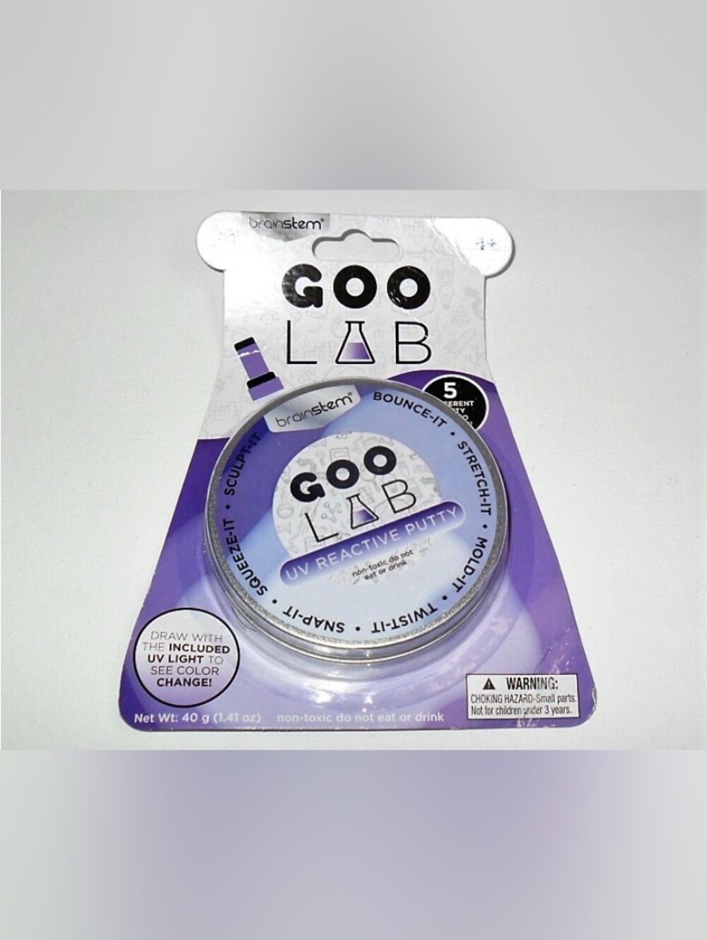 Brainstem Goo Lab UV Reactive Putty - Purple